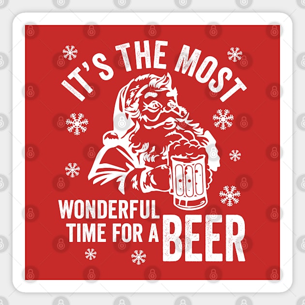 It's The Most Wonderful Times For a Beer | Bad Santa Magnet by jverdi28